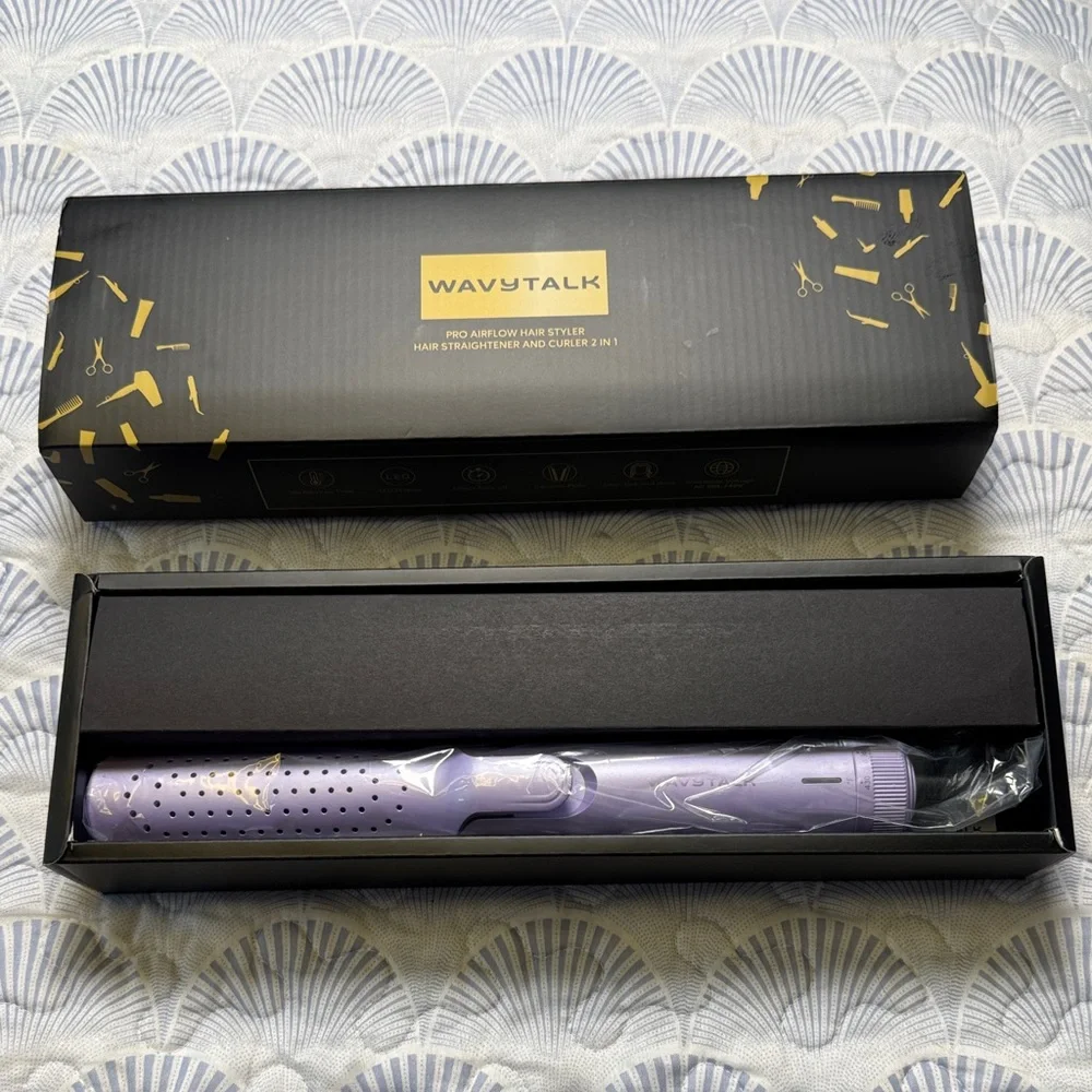 Wavytalk Pro Airflow Hair Styler 2-in-1 Straightener Curler Like New